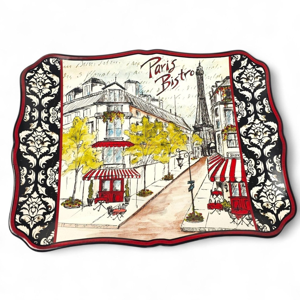 Certified International Paris Bistro Platter 15.5" Tre Sorelle Eiffel Tower Tray